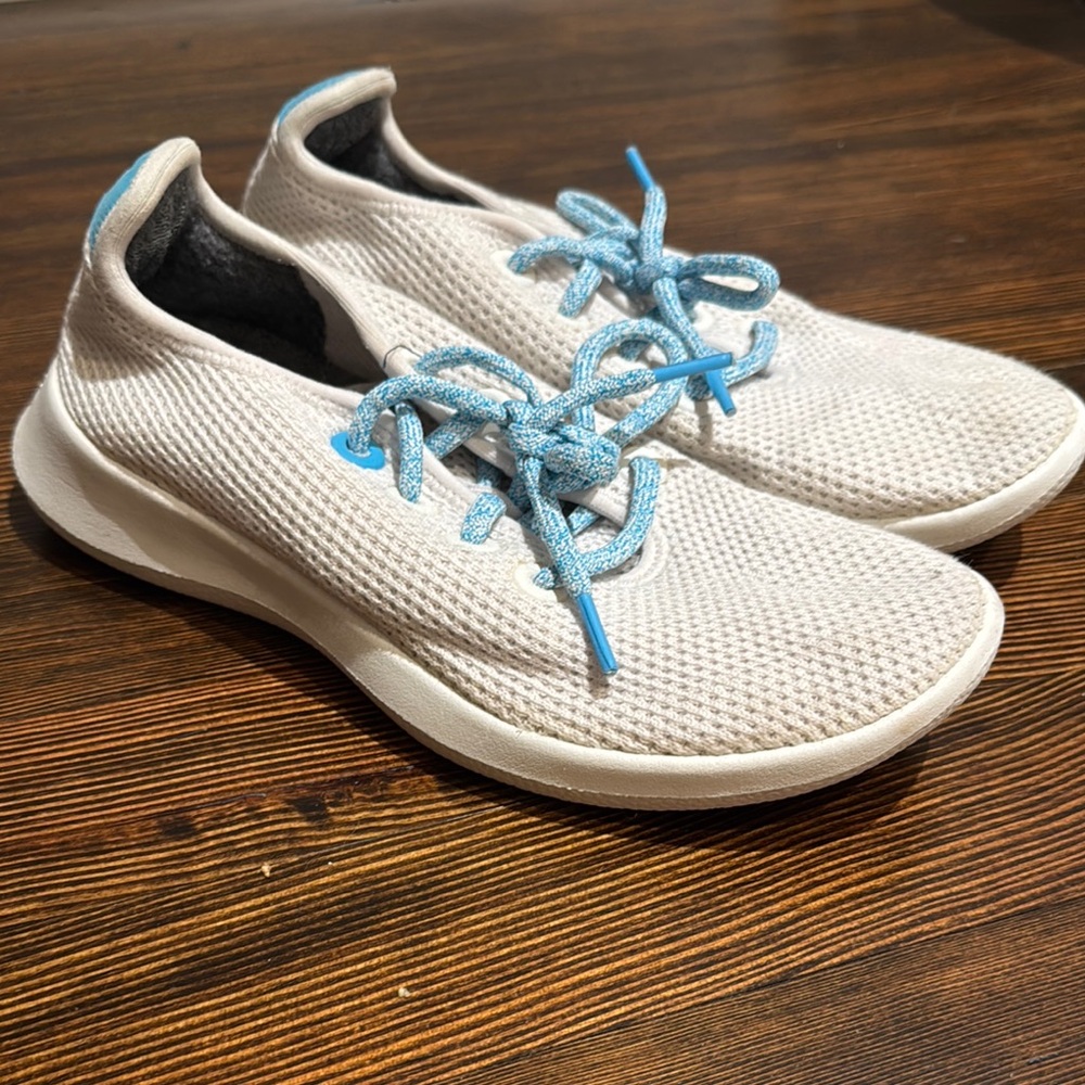 Allbirds Women's Sneakers - White with Blue Accents